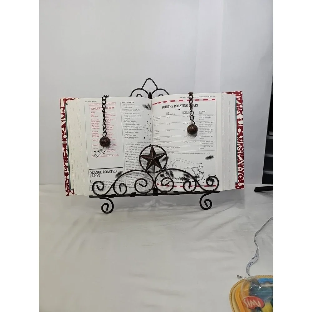 Western Decorative Wall / Table Shelf‎ , Brown, Rustic Star Book Holder / Stand